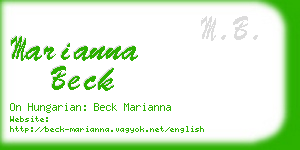 marianna beck business card